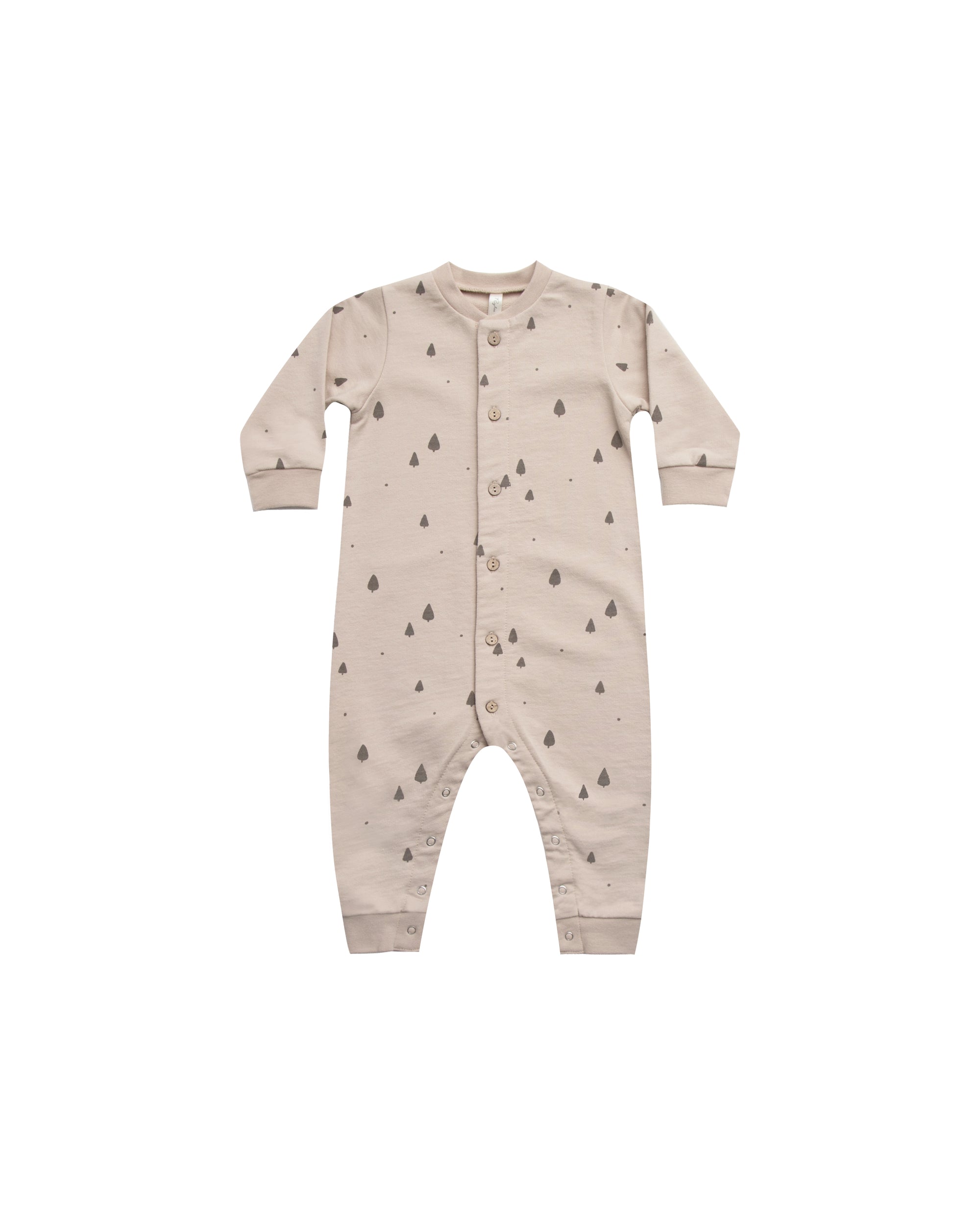 RYLEE + CRU BUTTON DOWN JUMPSUIT / TREES
