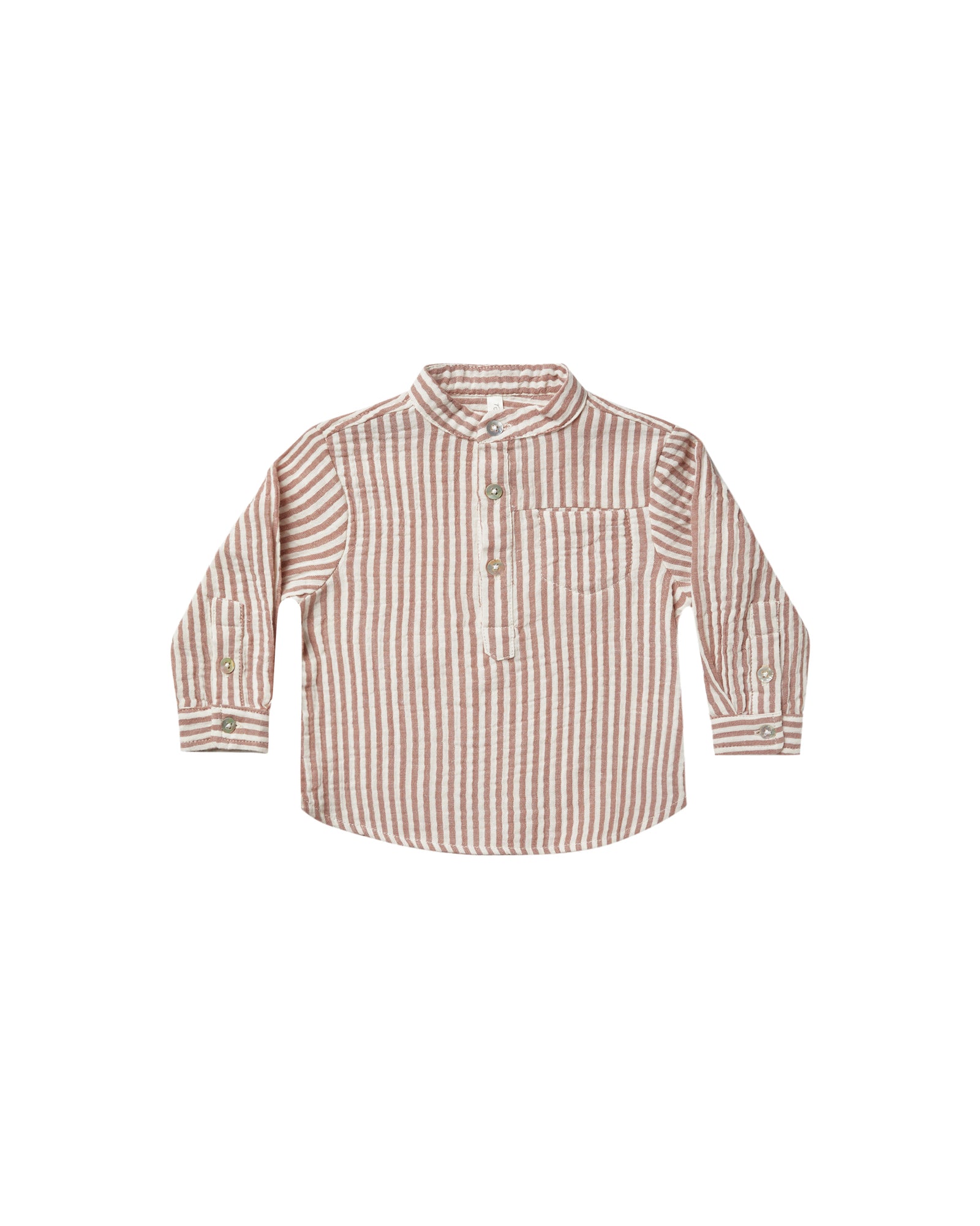 RYLEE + CRU MASON SHIRT / WINE STRIPE