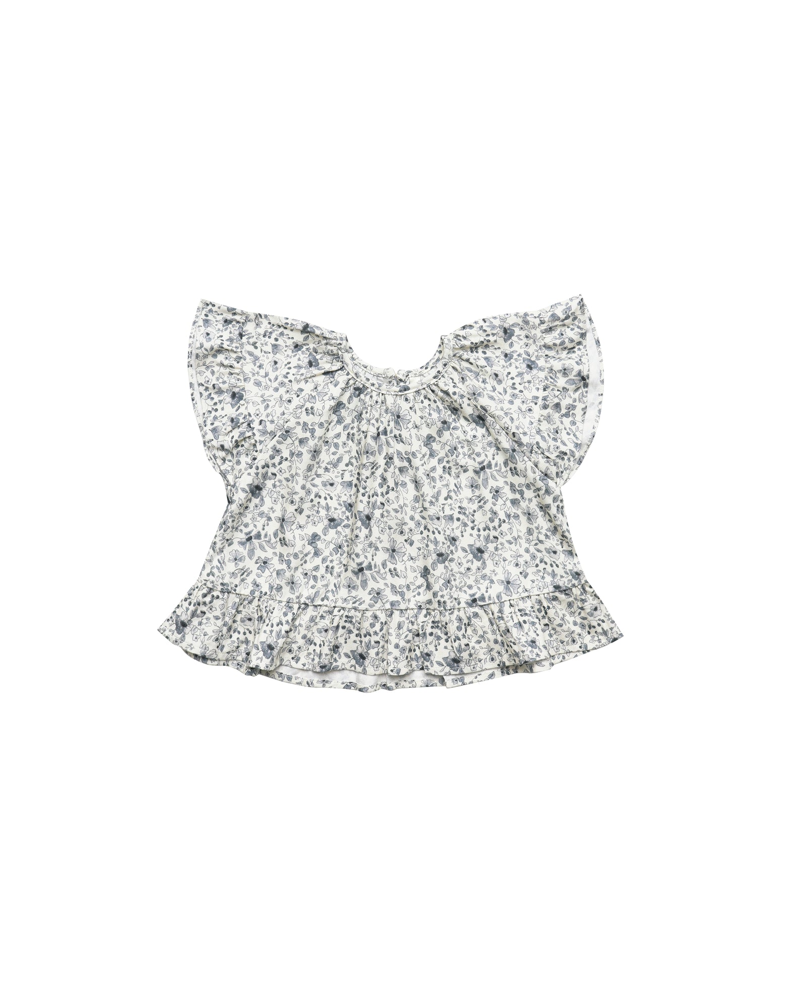 RYLEE + CRU BUTTERFLY TOP / BLUE FLORAL