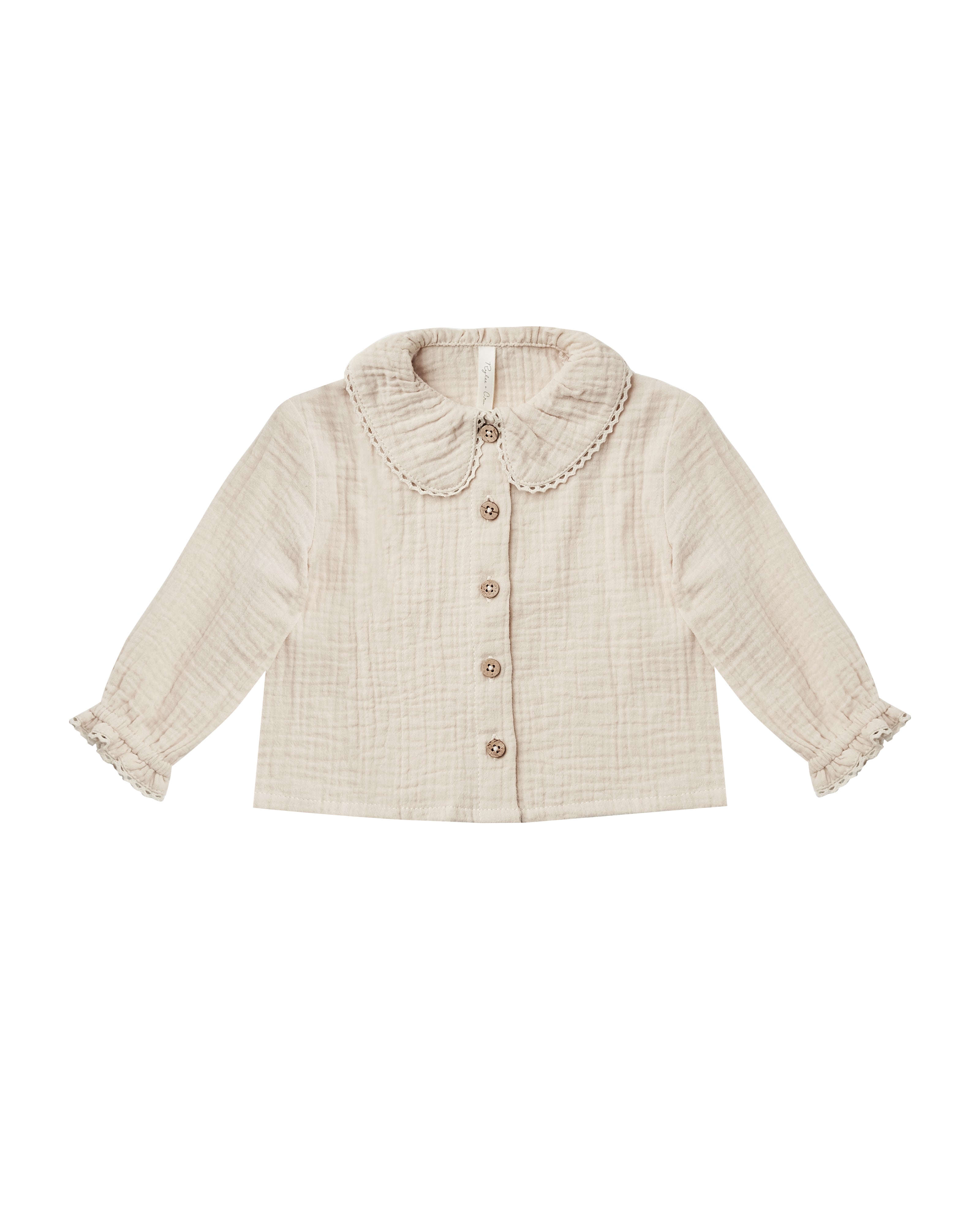 RYLEE + CRU OVERSIZED COLLAR BLOUSE / STONE - Milk + Bots