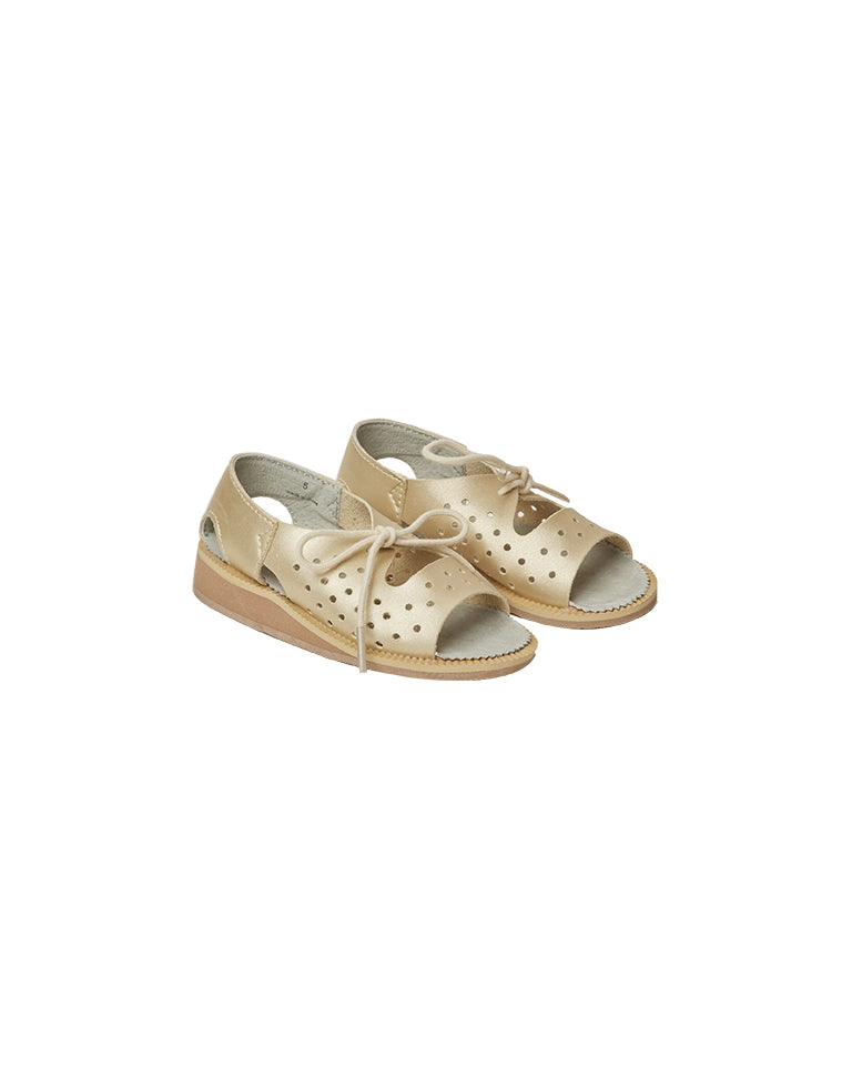 RYLEE + CRU JULIET TIE SANDALS / CHAMPAGNE
