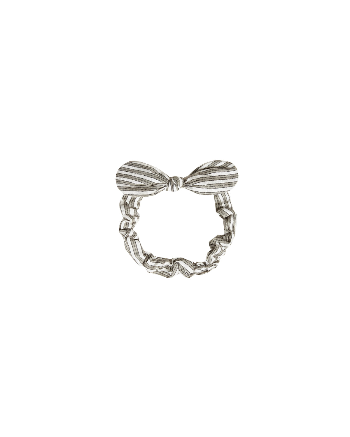 RYLEE + CRU BABY BOW HEADBAND / RAILROAD STRIPE