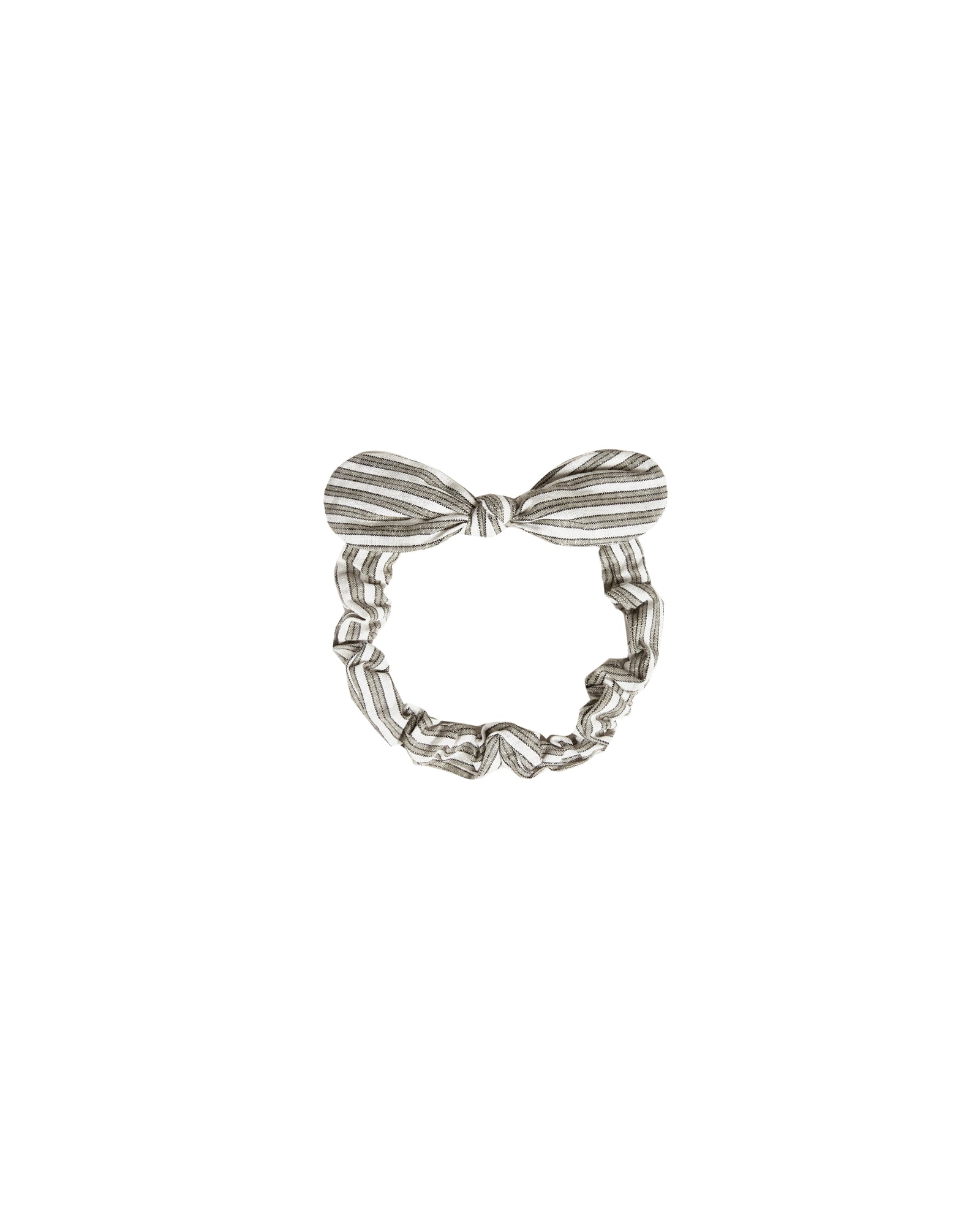 RYLEE + CRU BABY BOW HEADBAND / RAILROAD STRIPE