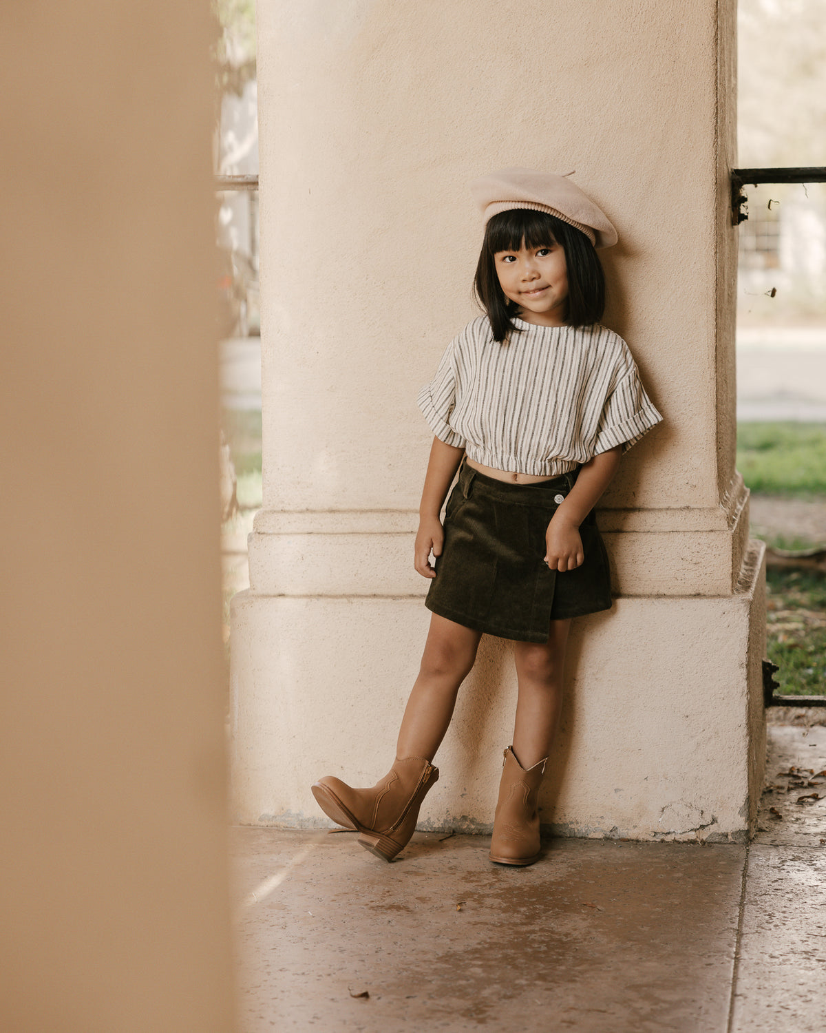 RYLEE + CRU JOELLE TOP / MICRO STRIPE