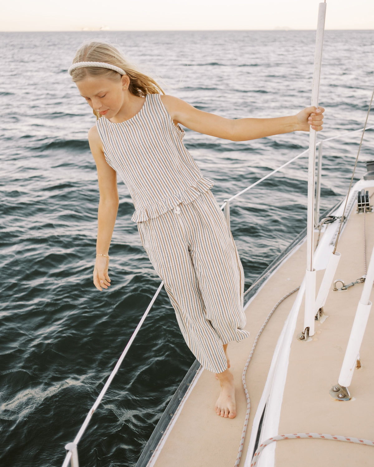 RYLEE + CRU WIDE LEG PANT / NAUTICAL STRIPE