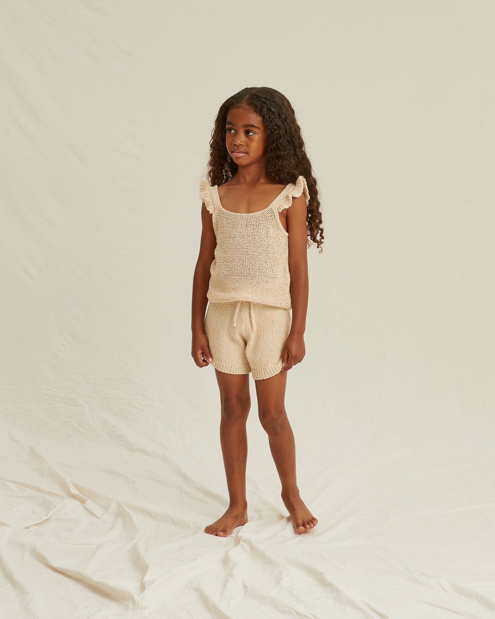 RYLEE + CRU KNIT SHORTS / OATMEAL