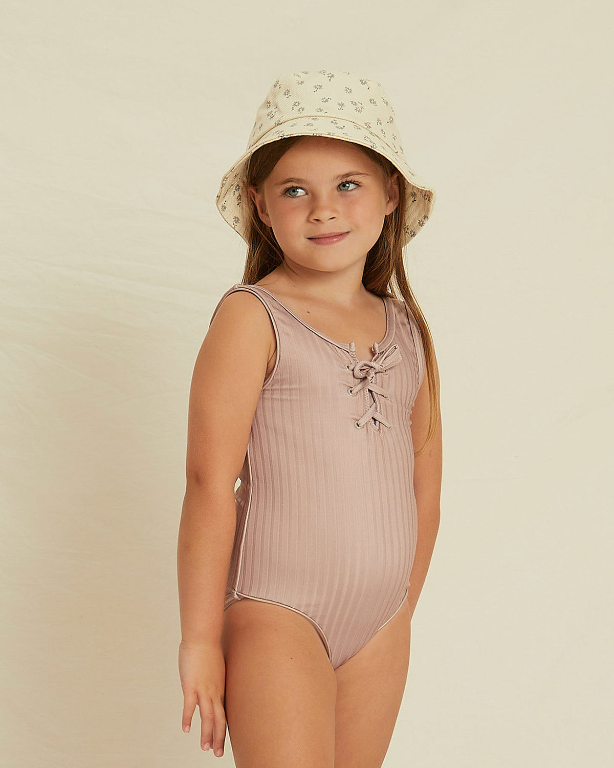 RYLEE + CRU LACE UP ONE-PIECE / MAUVE