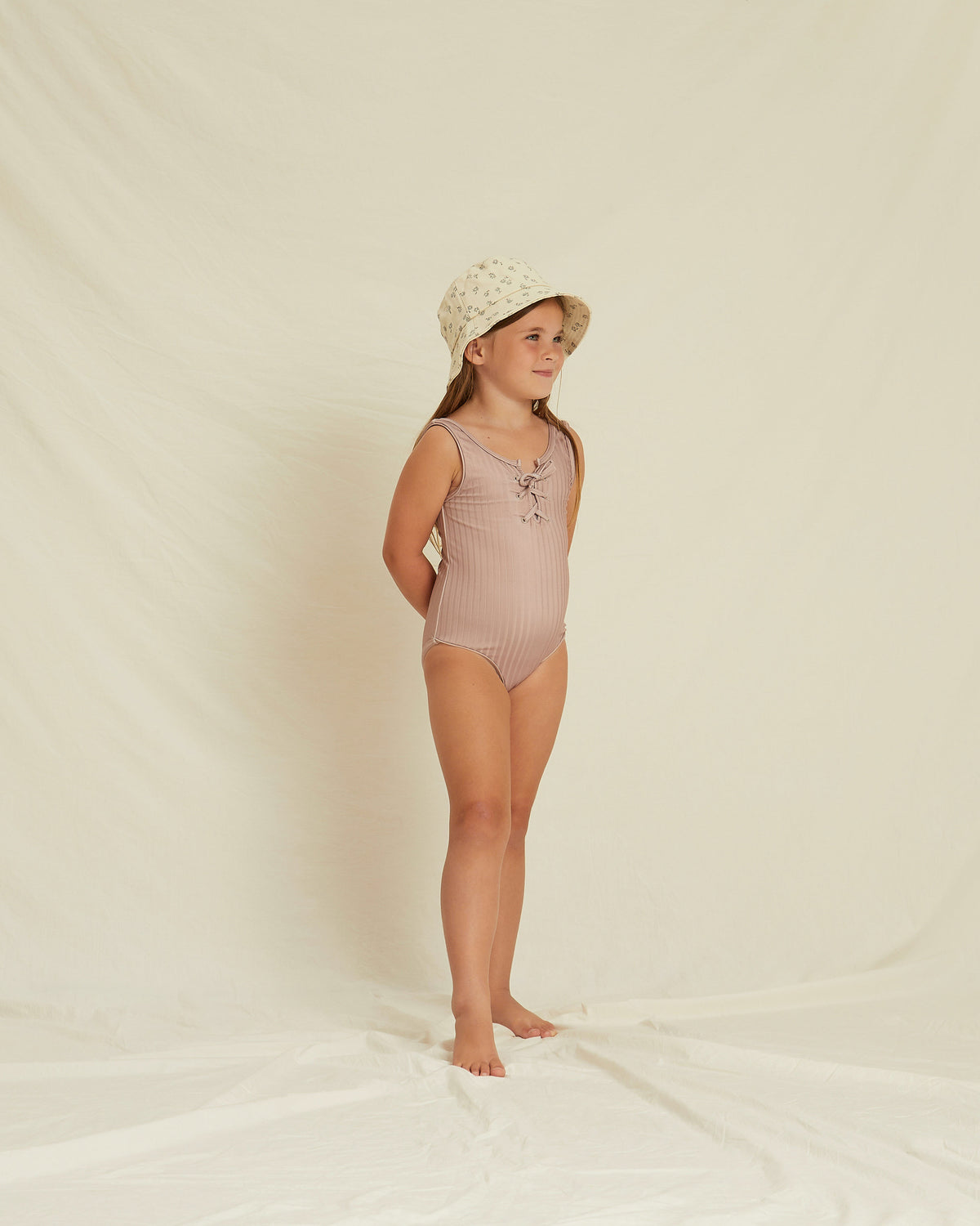 RYLEE + CRU LACE UP ONE-PIECE / MAUVE
