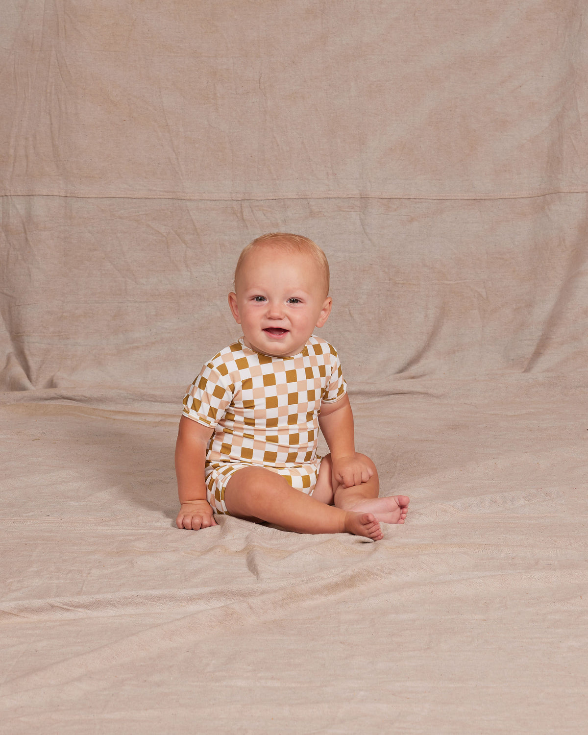 RYLEE + CRU SHORTY ONE-PIECE / RETRO CHECK