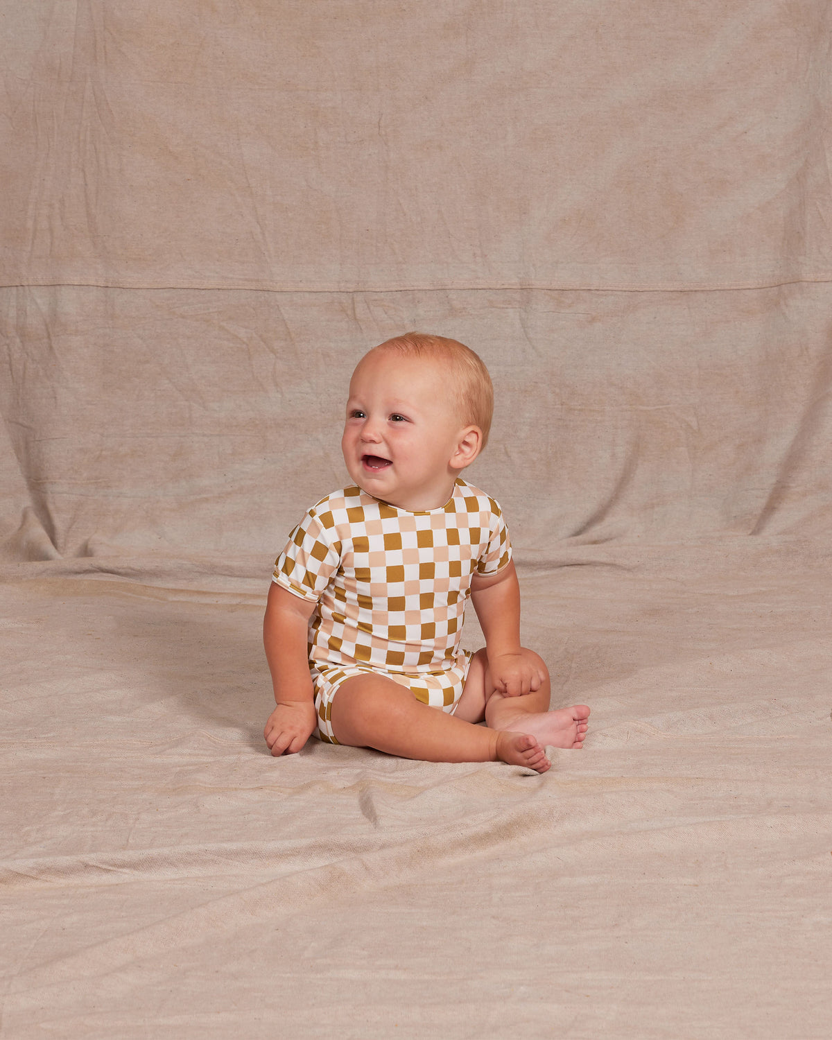 RYLEE + CRU SHORTY ONE-PIECE / RETRO CHECK