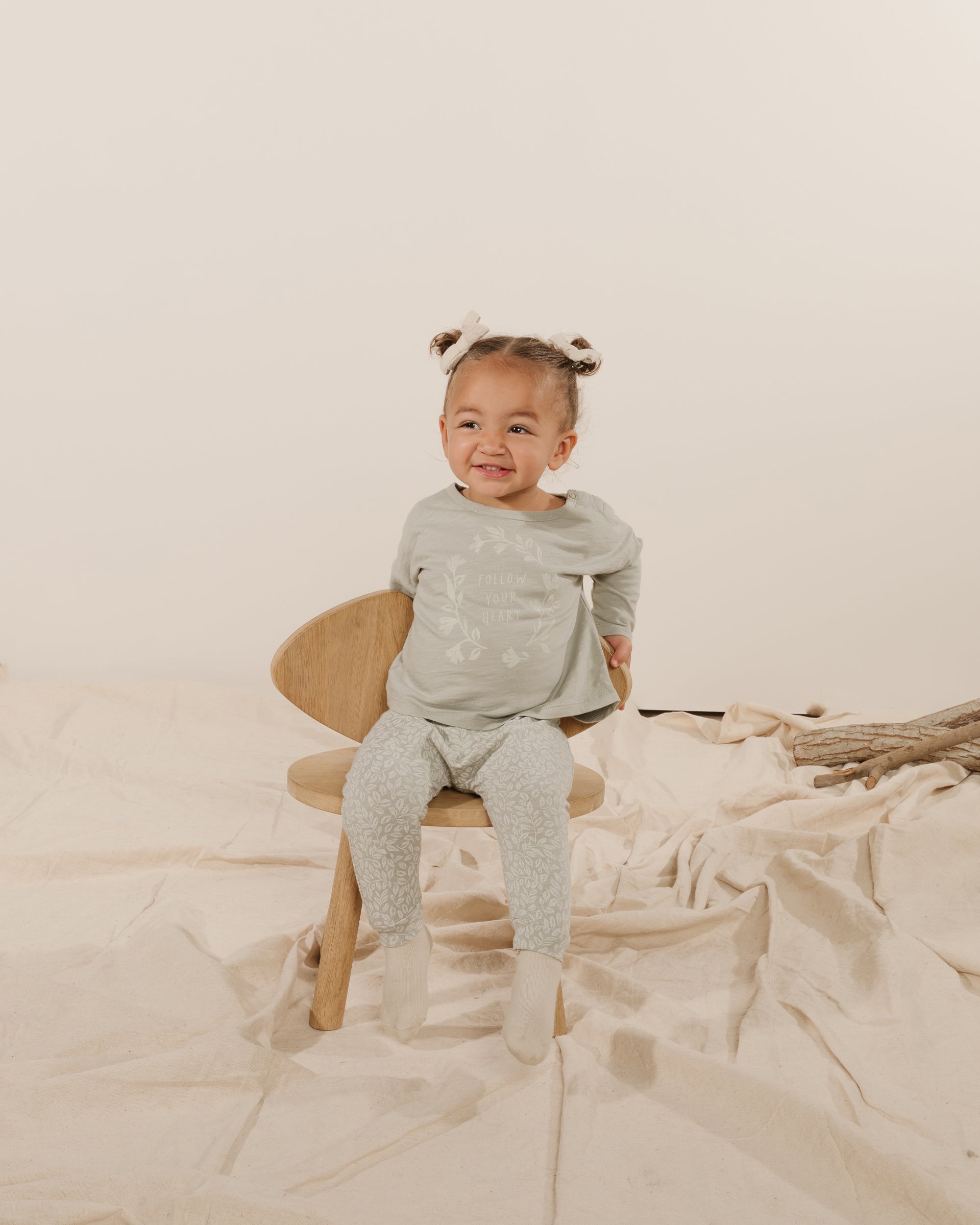 Heart With Rylee In It RYLEE + CRU LONGSLEEVE TEE / FOLLOW YOUR HEART - Milk + Bots