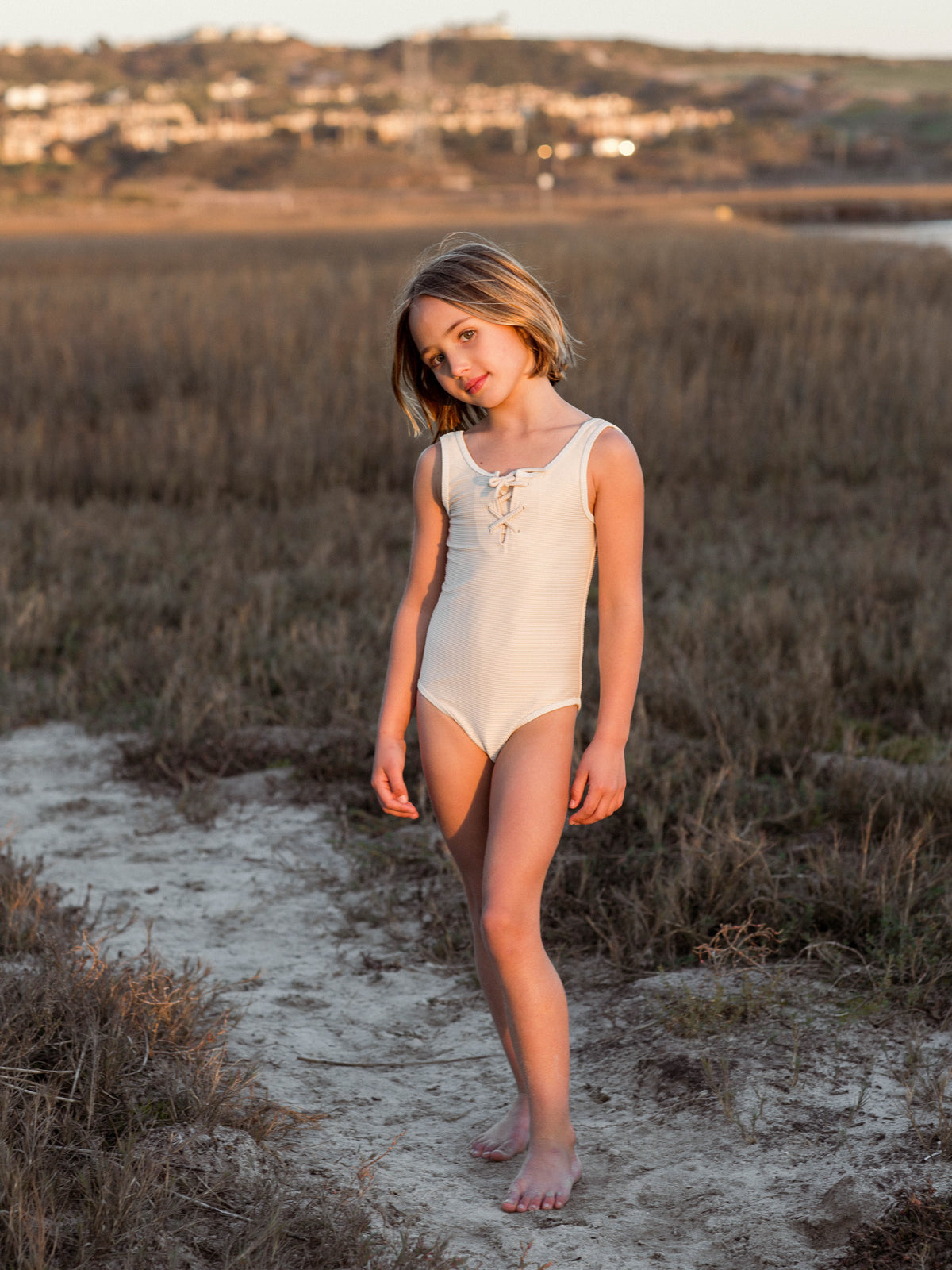 RYLEE + CRU LACED ONEPIECE / SHELL - Milk + Bots
