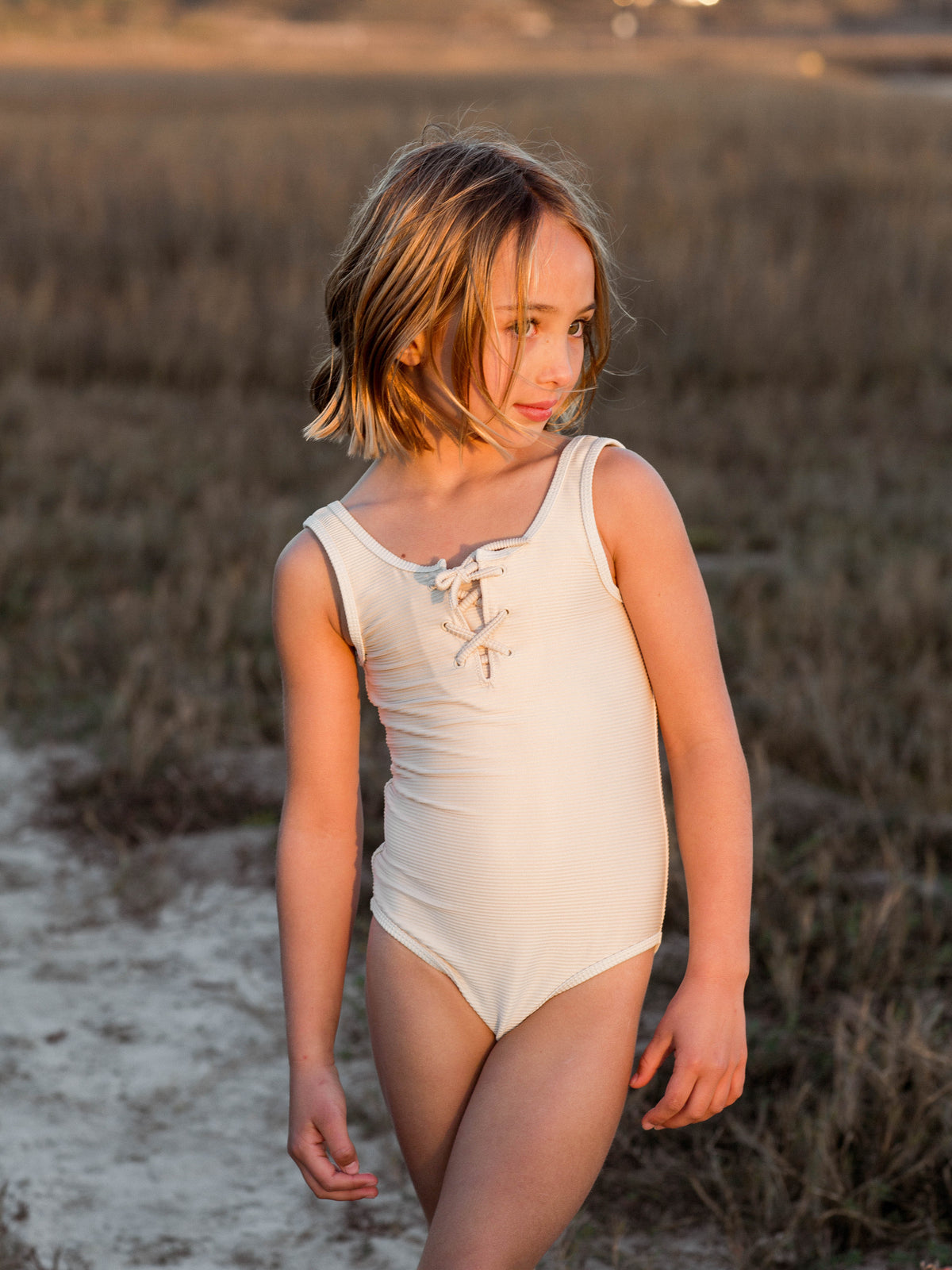 RYLEE + CRU RIBBED LACED ONEPIECE / SHELL