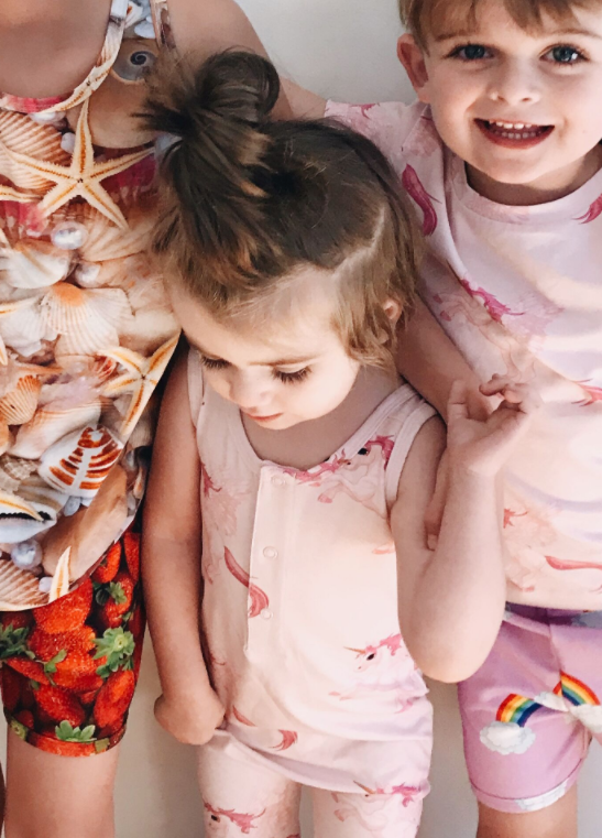 ROMEY LOVES LULU RORO LONG TANK ROMPER / UNICORN PEGASUS