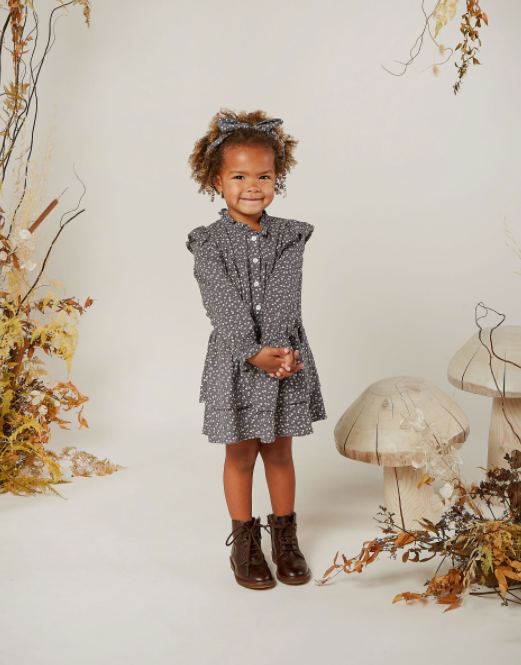 RYLEE + CRU DITSY ROONY BLOUSE / WASHED INDIGO