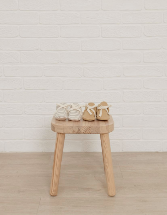 QUINCY MAE Baby booties / fog stripe
