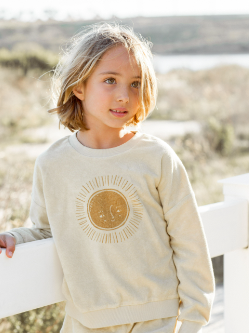 Rylee + shops Cru Sweat Short and Pullover Sunrise