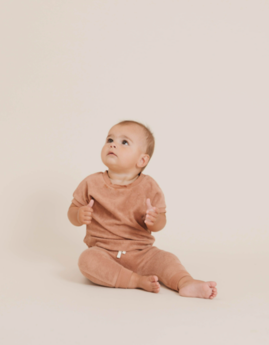 QUINCY MAE TERRY TEE / TERRACOTTA