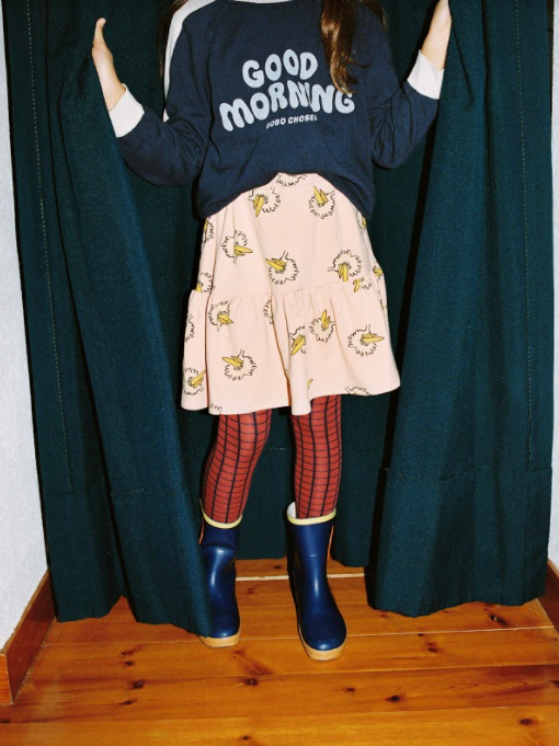 BOBO CHOSES CHECKERED MAROON TIGHTS