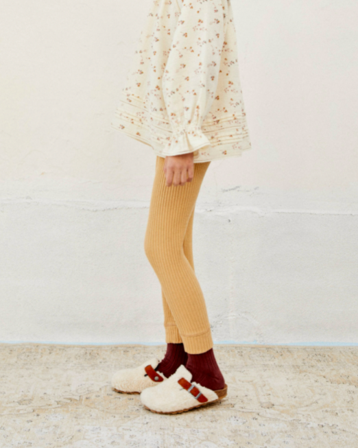 LIILU RIB LEGGINGS / WHEAT