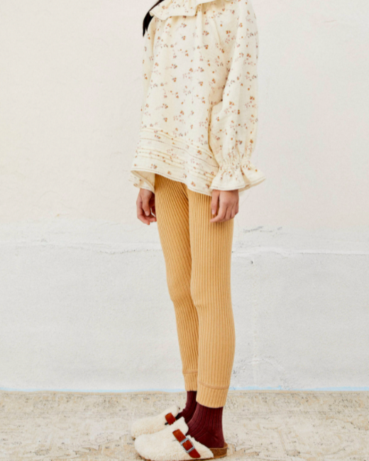 LIILU RIB LEGGINGS / WHEAT