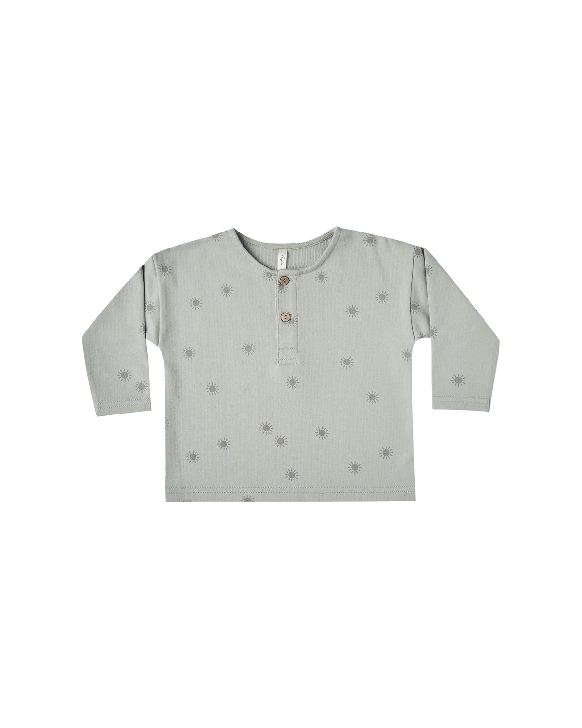 RYLEE + CRU SUN TERRY HENLEY / BLUE FOG