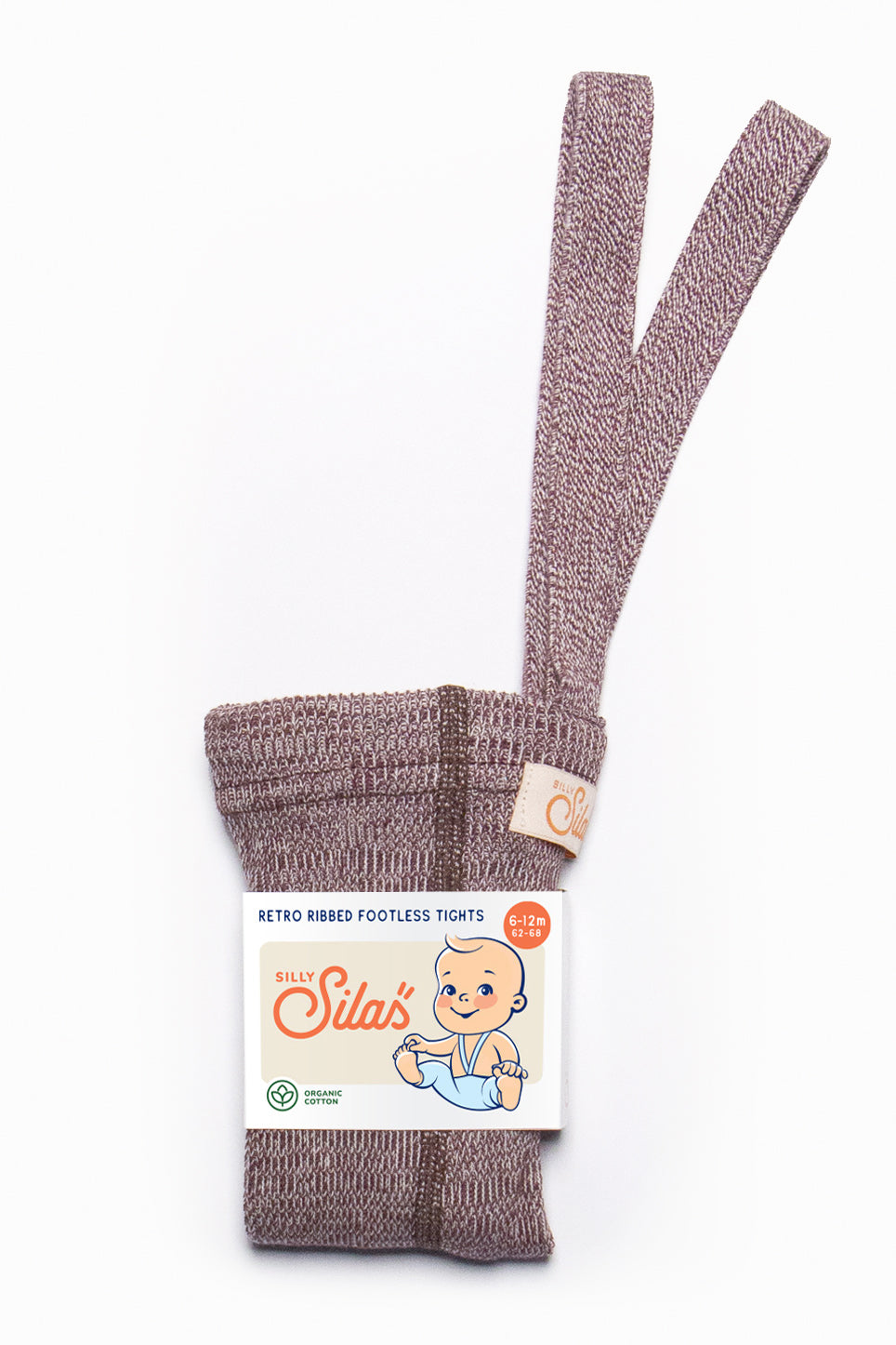 SILLY SILAS FOOTED COTTON TIGHTS / FIG BLEND - Milk + Bots