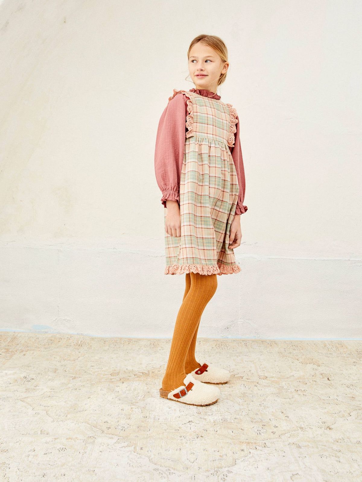 LIILU IDA APRON DRESS / CHECK