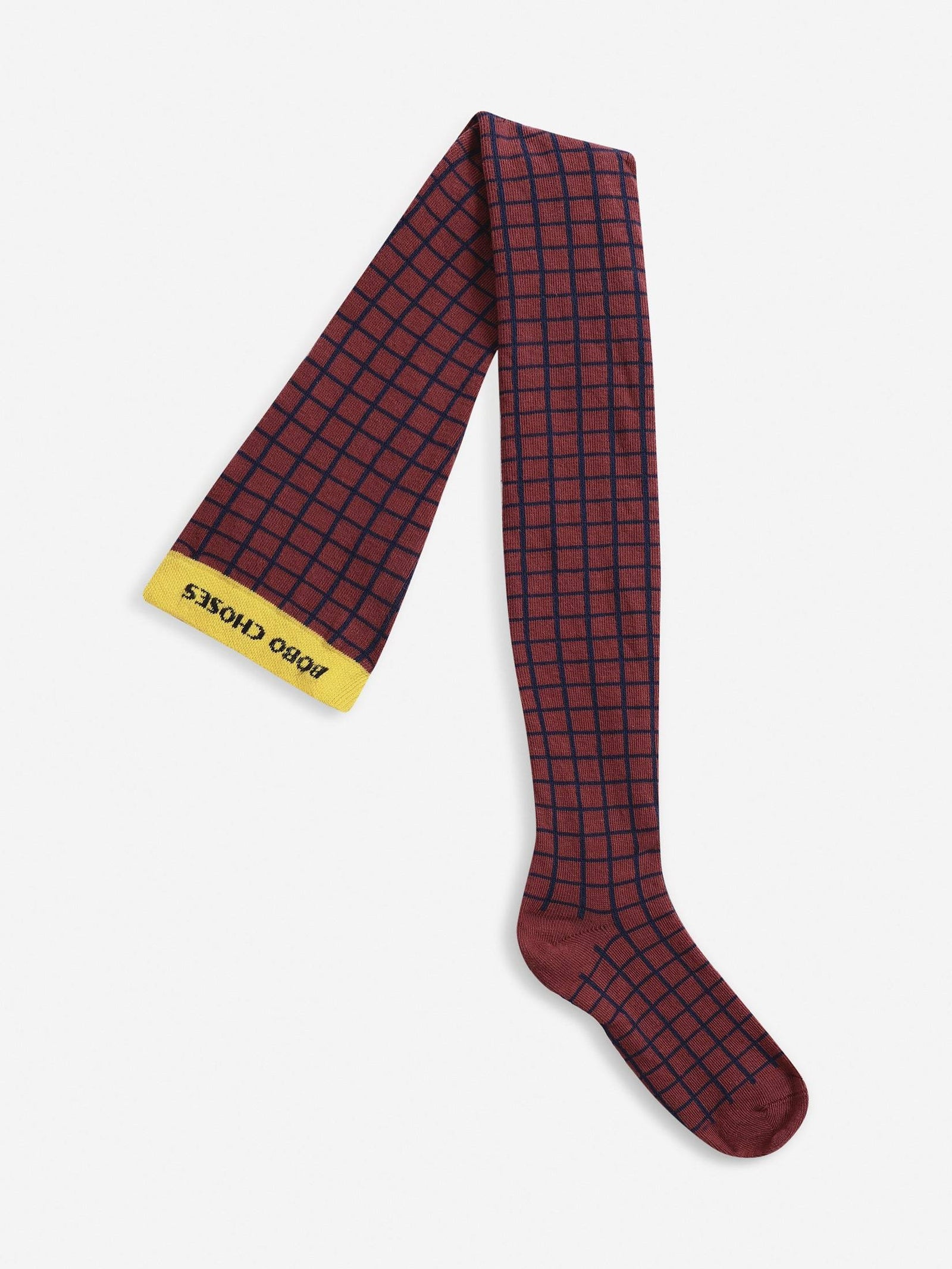 BOBO CHOSES CHECKERED MAROON TIGHTS