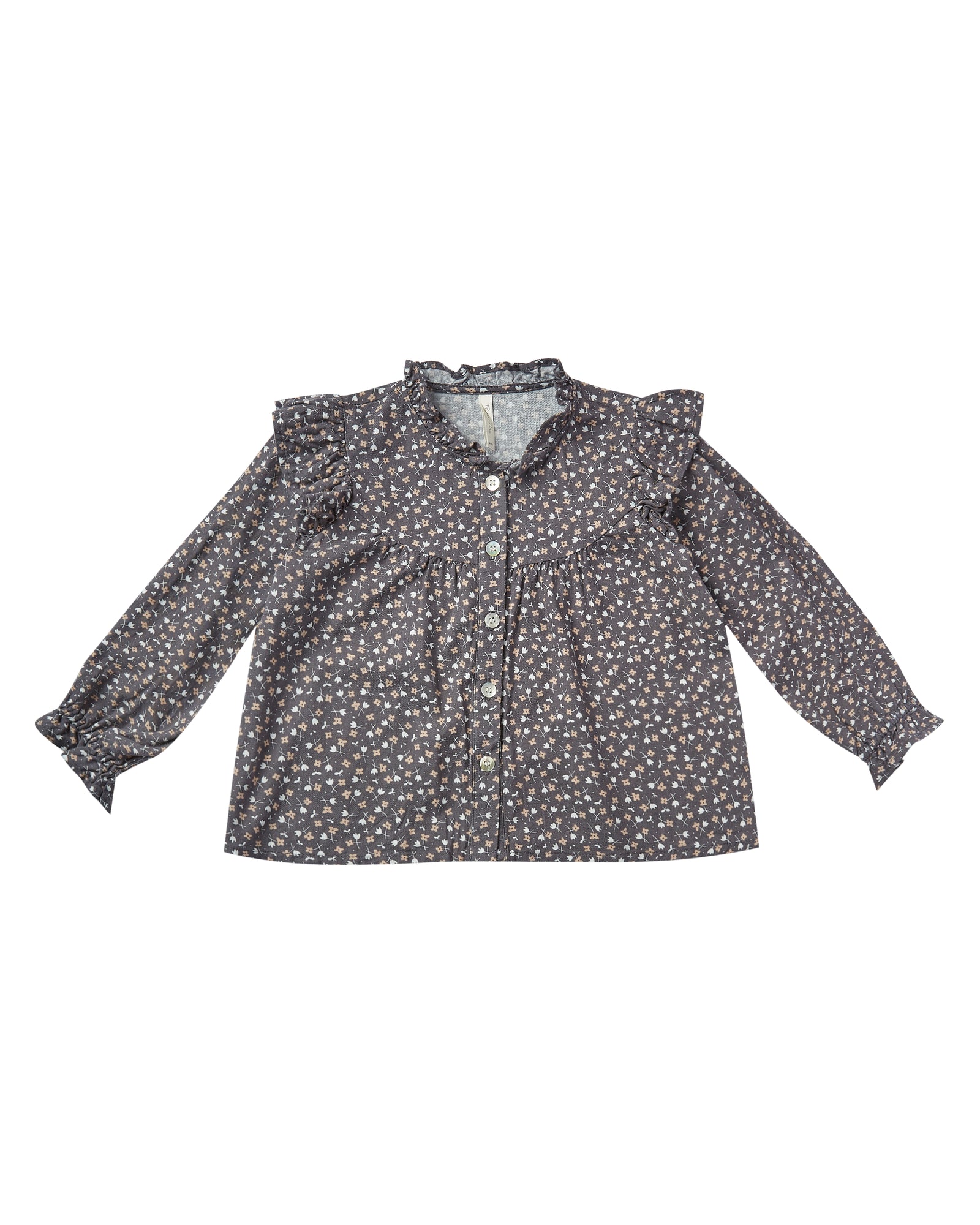 RYLEE + CRU DITSY ROONY BLOUSE / WASHED INDIGO
