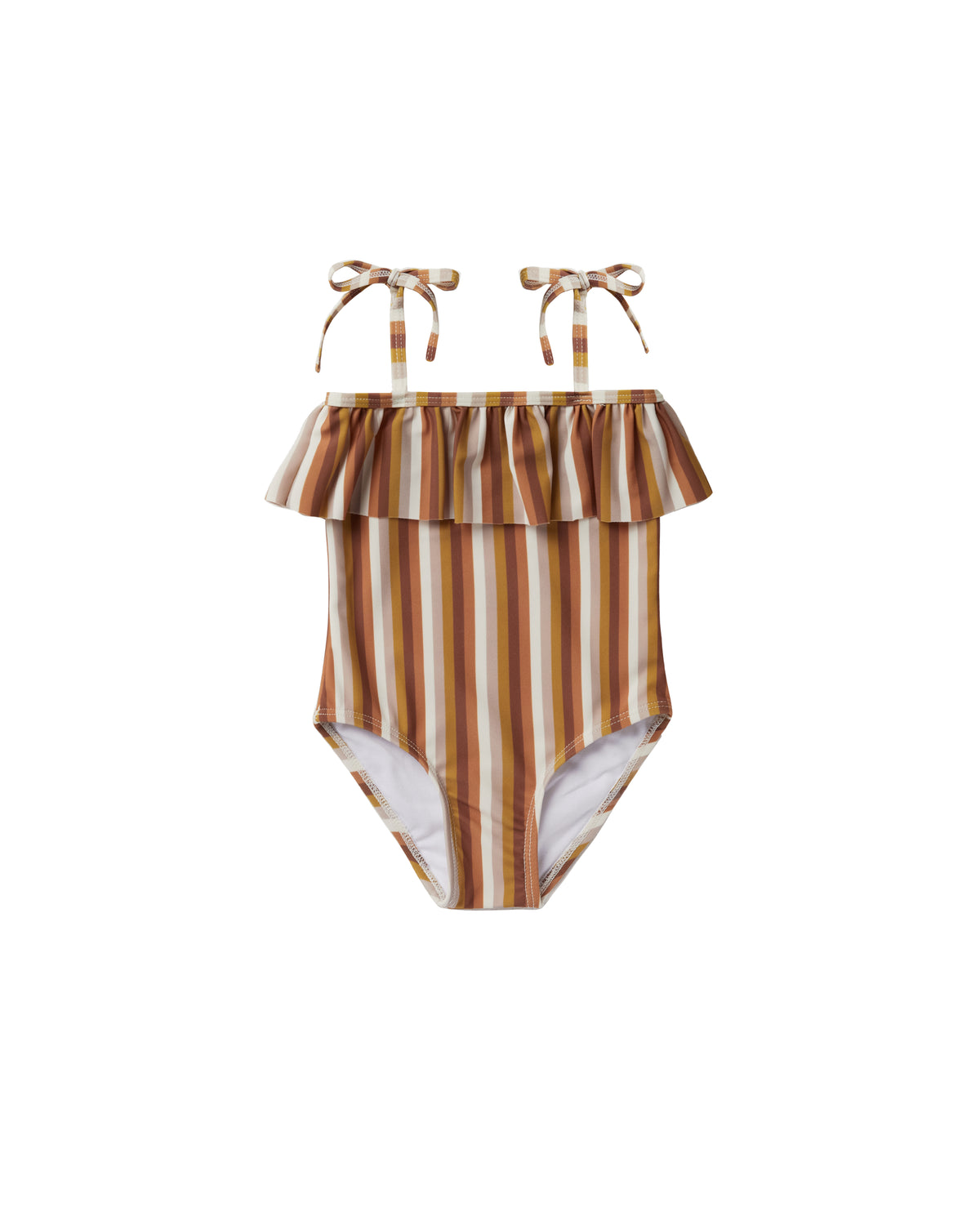 RYLEE + CRU RUFFLE ONE-PIECE / RETRO MULTI STRIPE